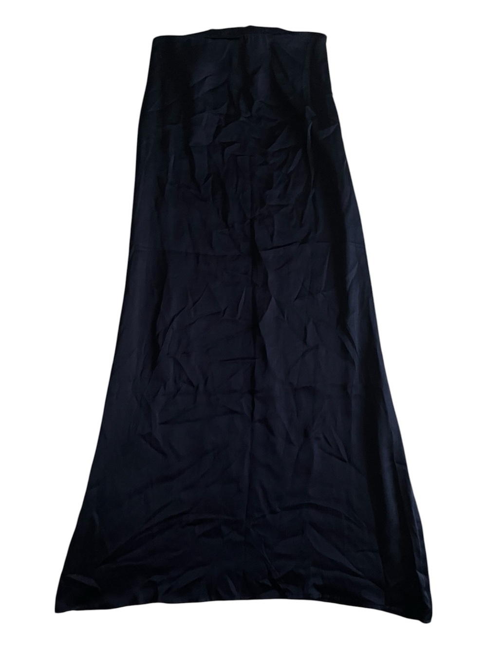 Sleek Blue Maxi Skirt — Flowy A-Line Silhouette